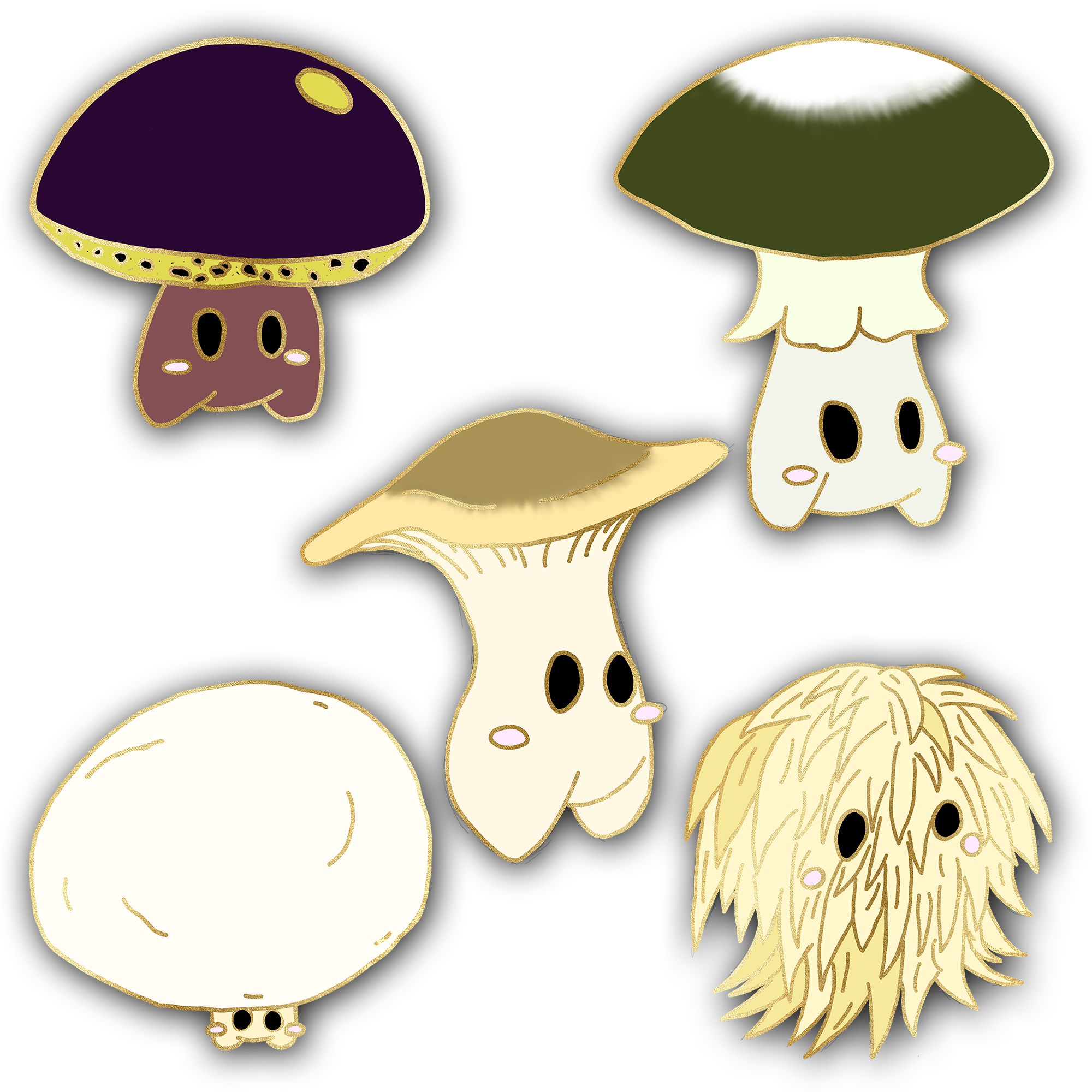 Mushling Pin Set (5 pins)