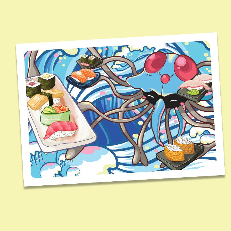 Sushi Chef Mini Print