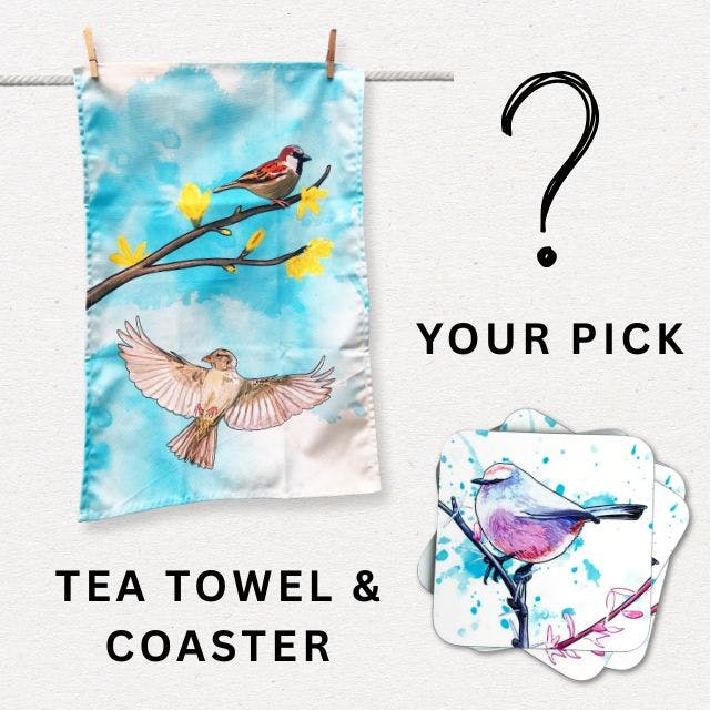 Tea Towel & Coaster