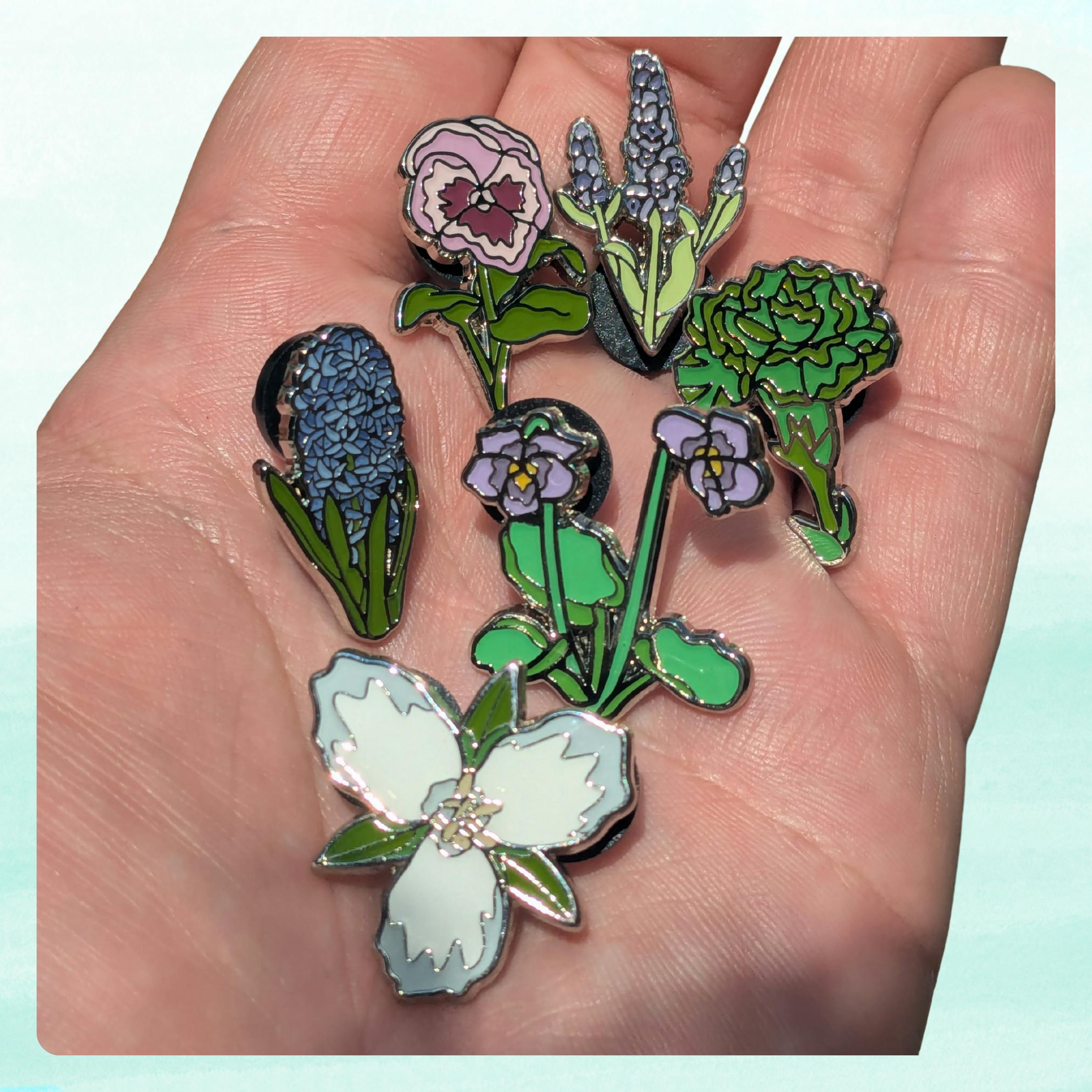 Queer Coded Flower Pin Bundle