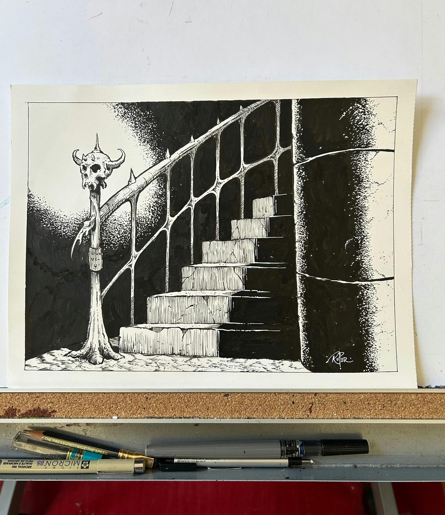 Stairs up the Spire, Original Artwork by Arik Roper