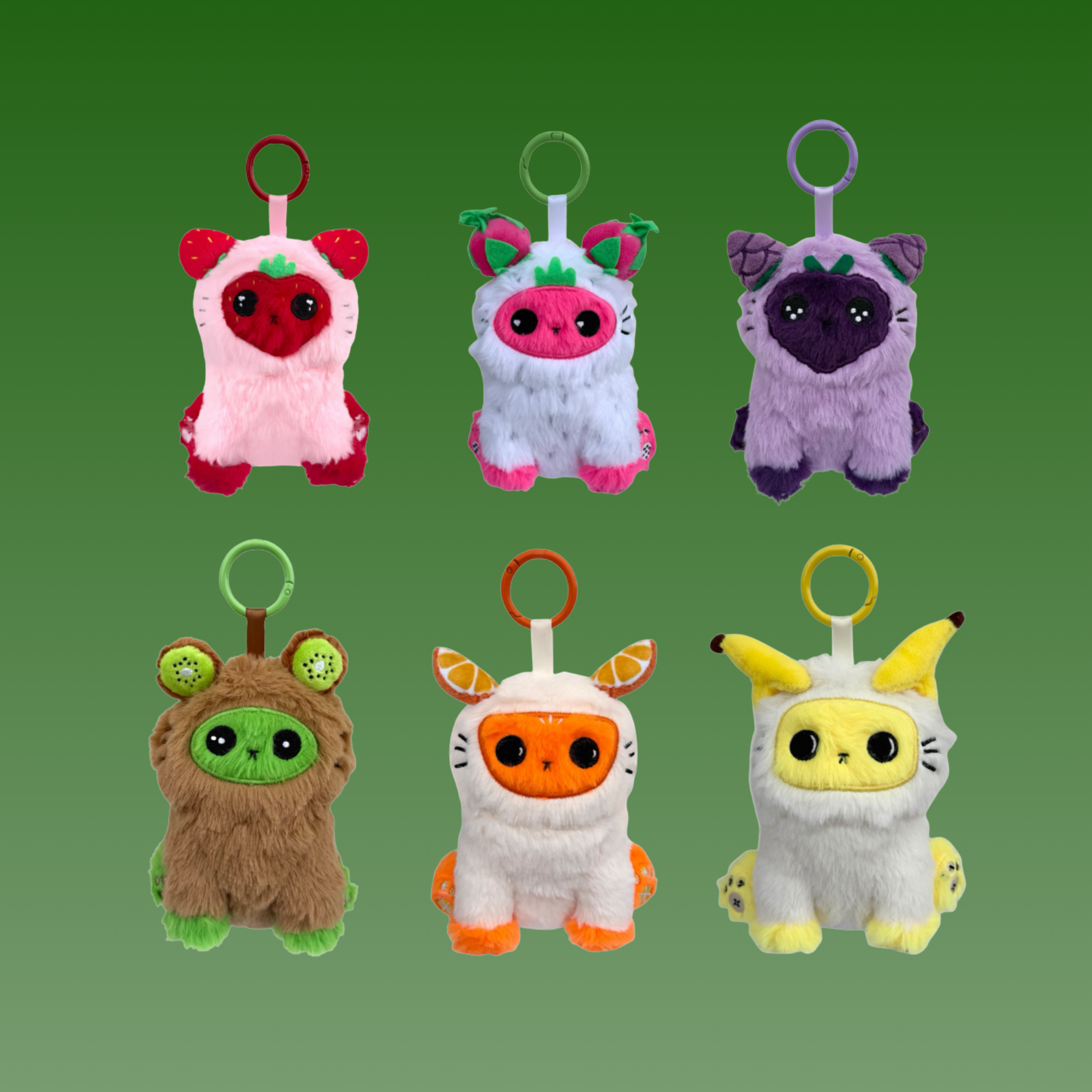 Mystery Fruity Feline Plush Keychain