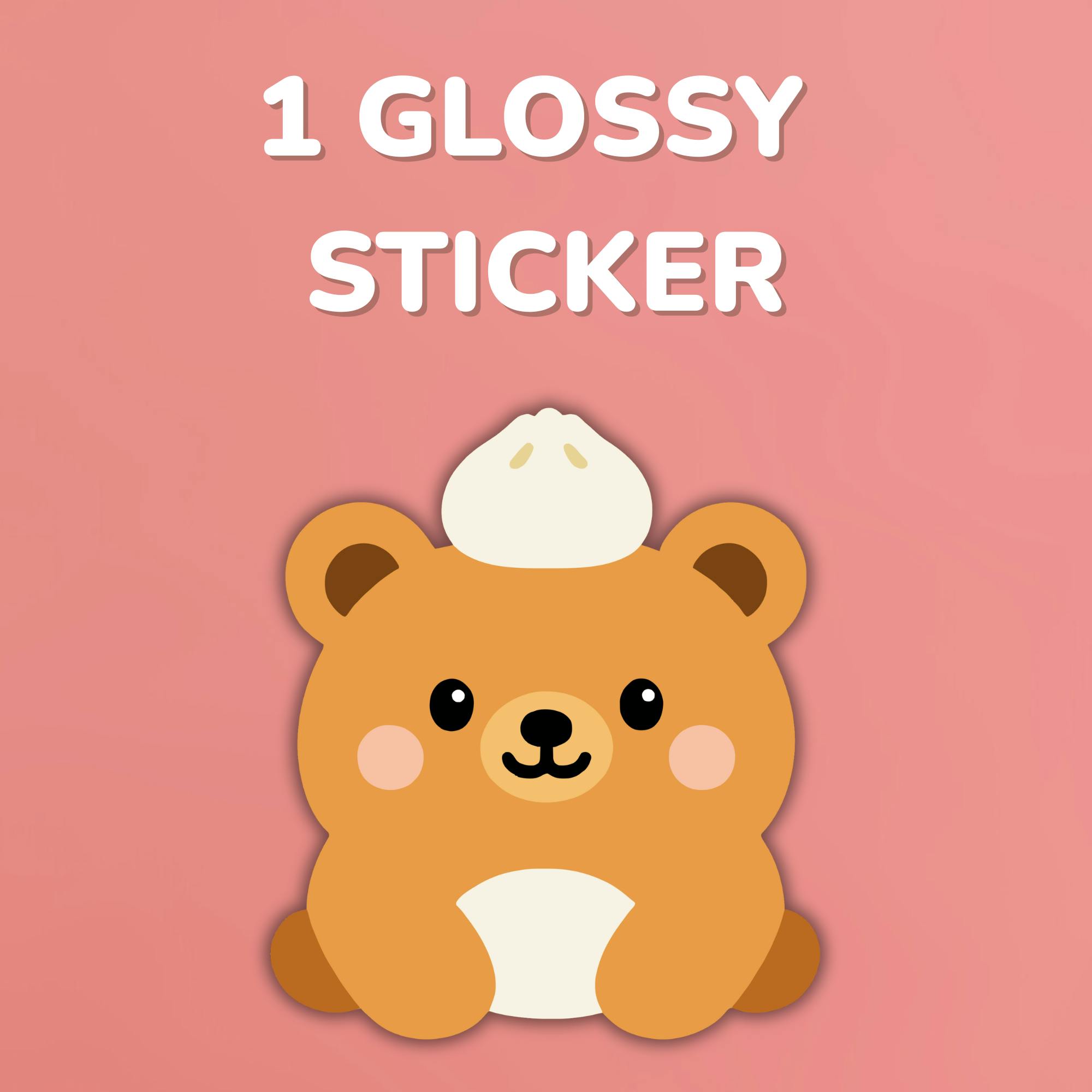2.5" Glossy Sticker: Bobo the Bao Bear