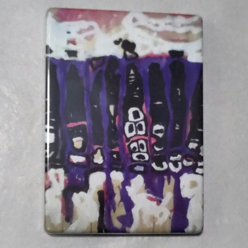 Purple Cell Drawing Magnet