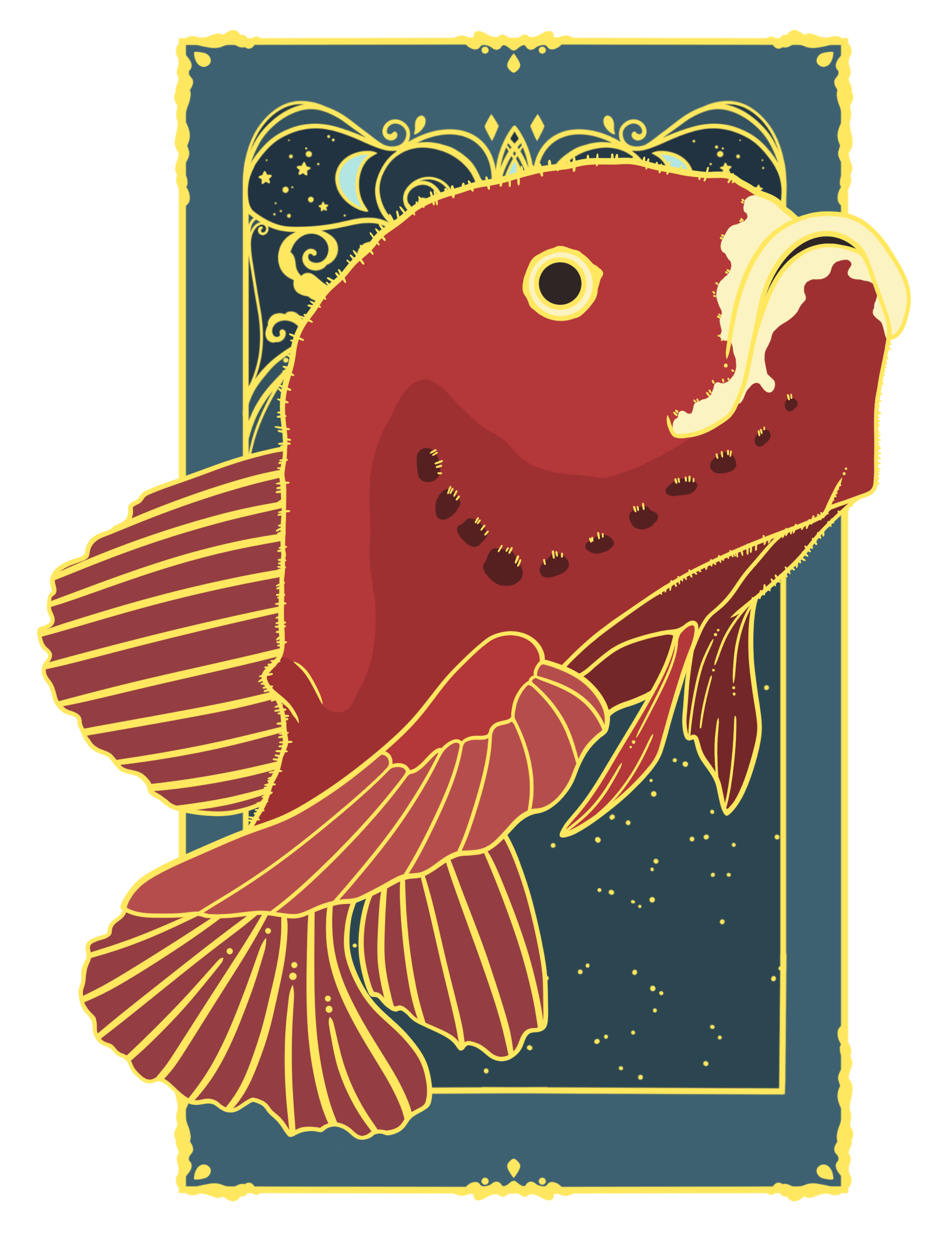 Sea Toad Tarot Pin Bloodmoon Ed	