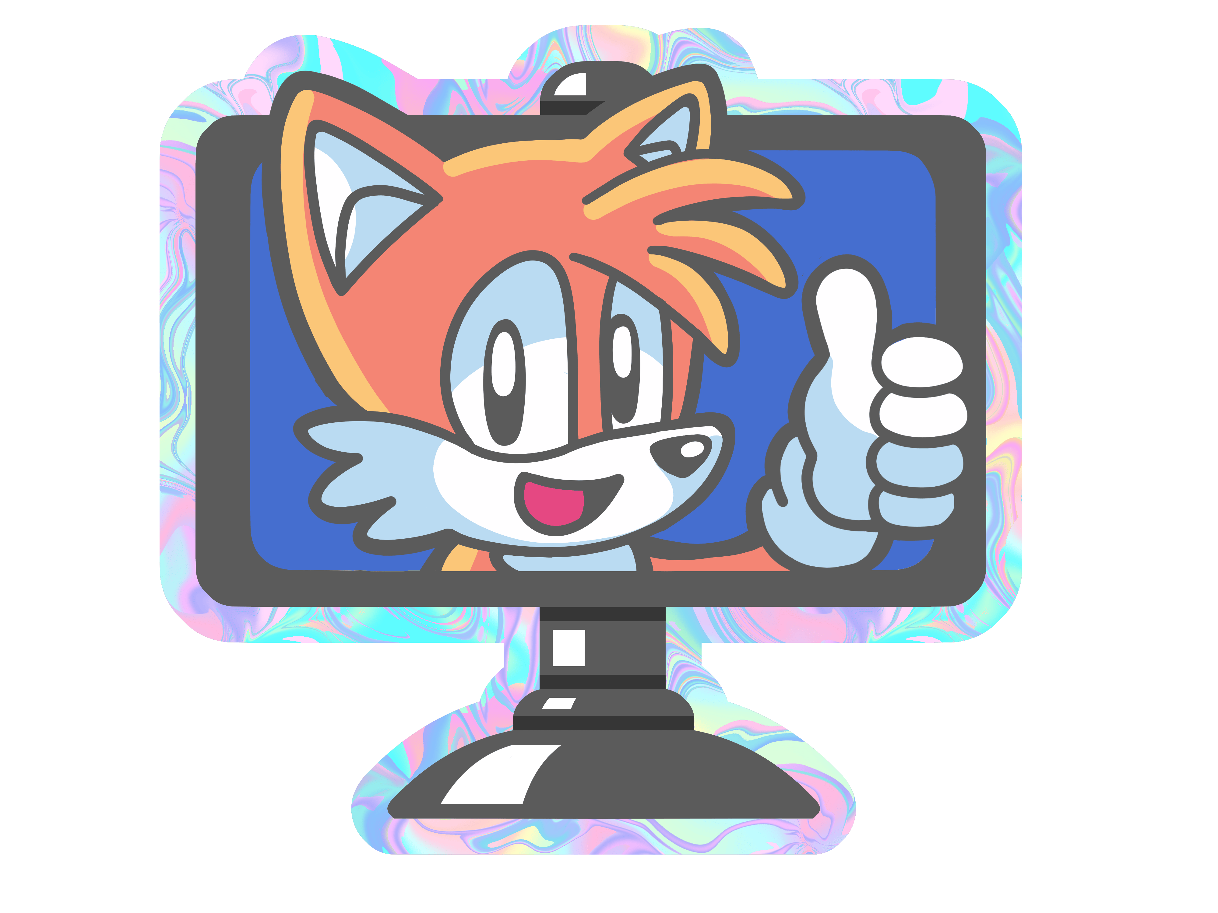 TAILS SIGNPOST STICKER