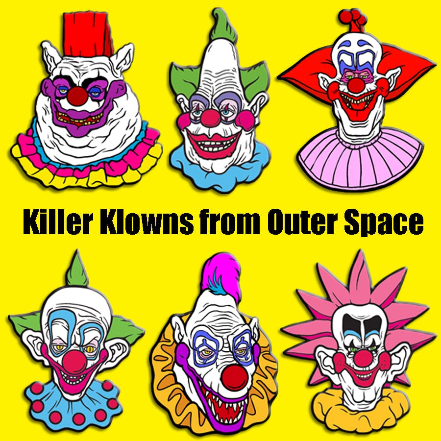 Killer Klowns from Outer Space Enamel Pins Set