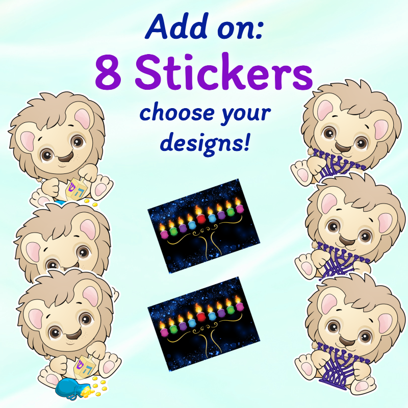 8 Hanukkah Stickers