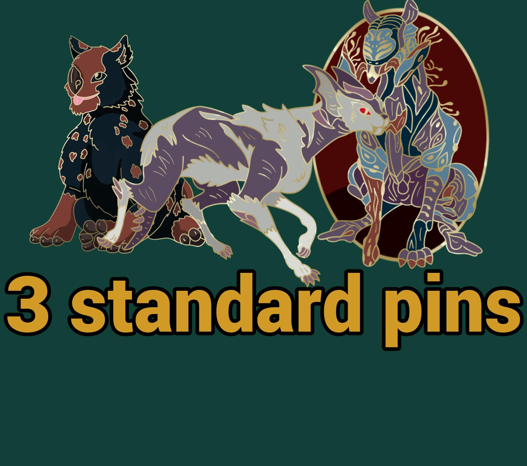 3 standard pins