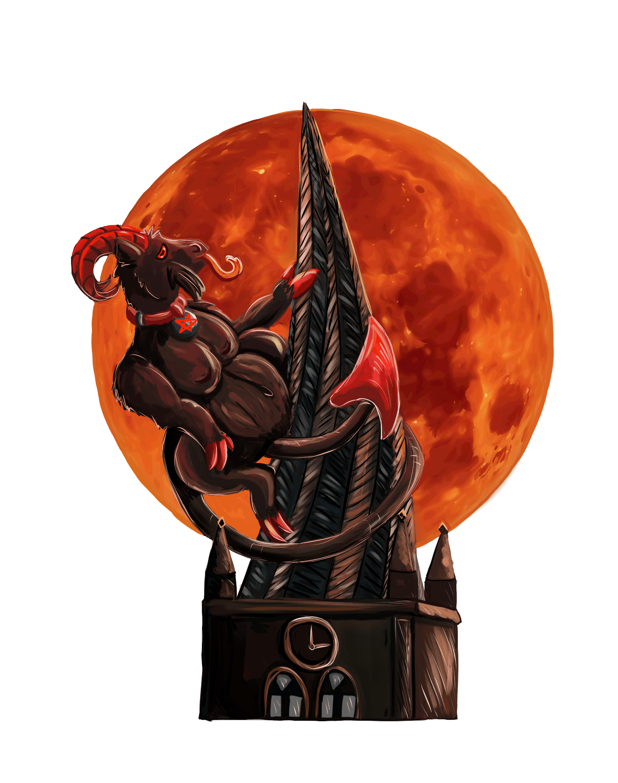 Crooked spire sticker