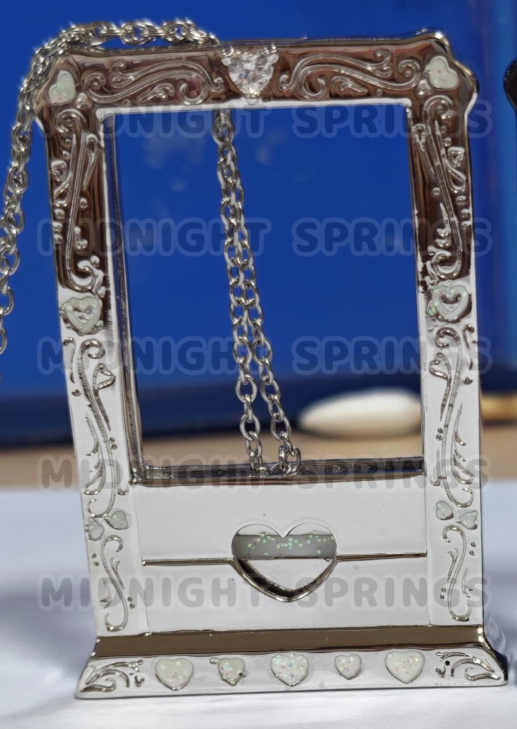 Guillotine 2-part Pendant Necklace - Silver