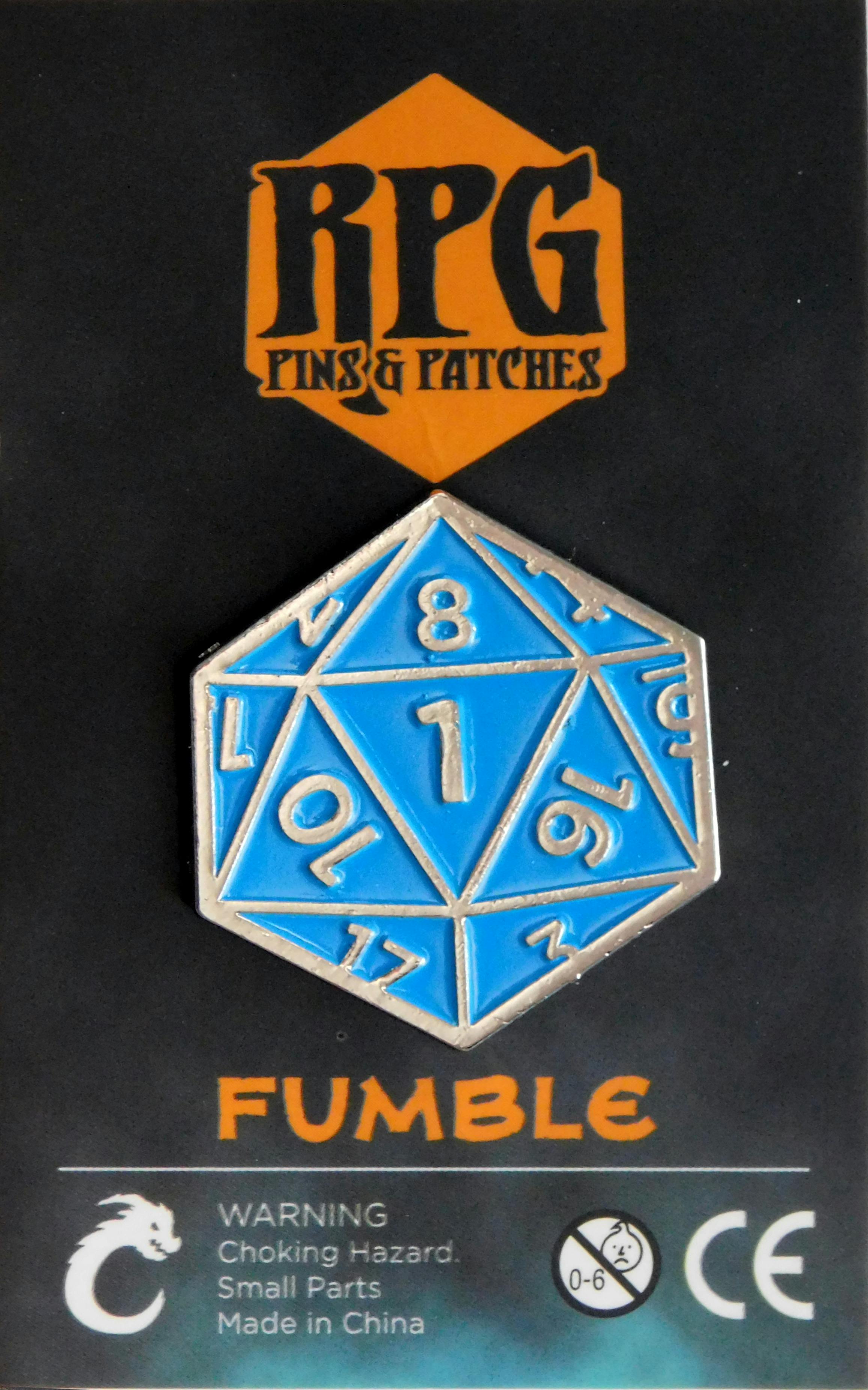 Fumble enamel pin