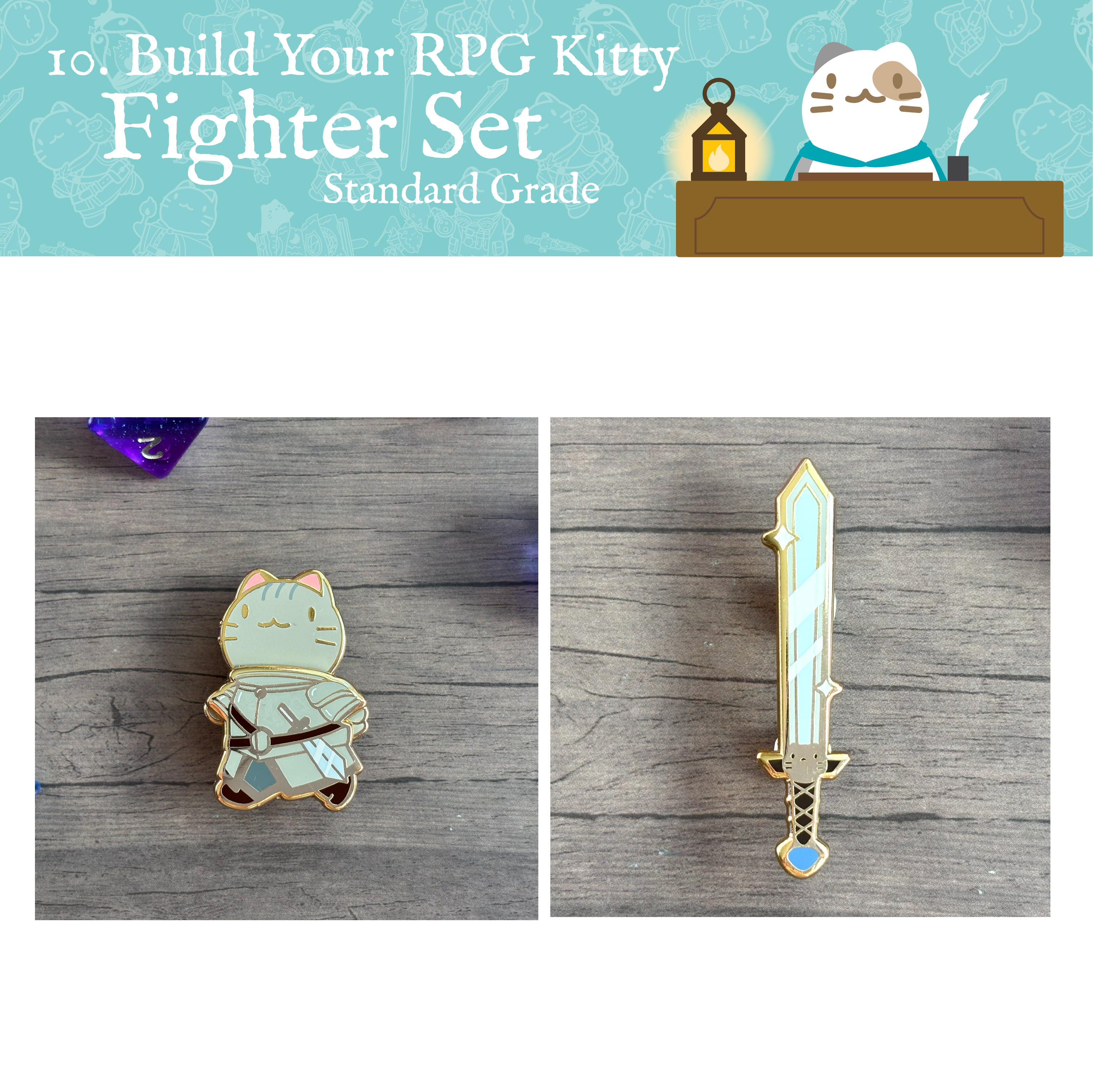 RPG Fighter Pin Set