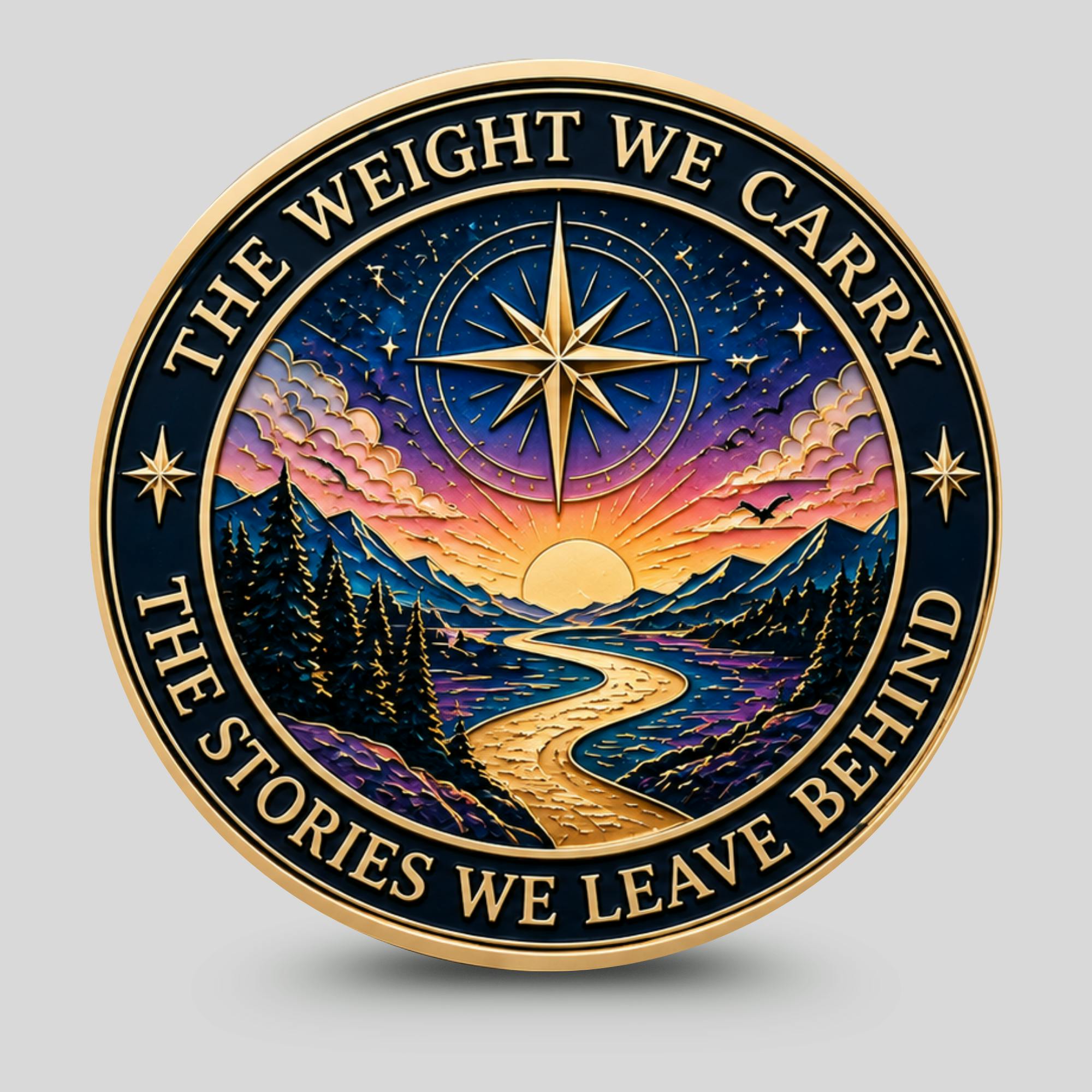The Weight We Carry Enamel Coin