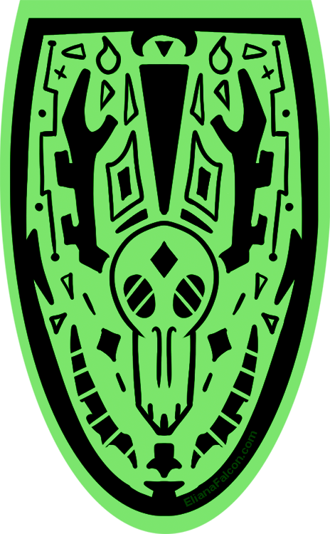 Kaldeeriq Shield Sticker (Glow in the Dark)