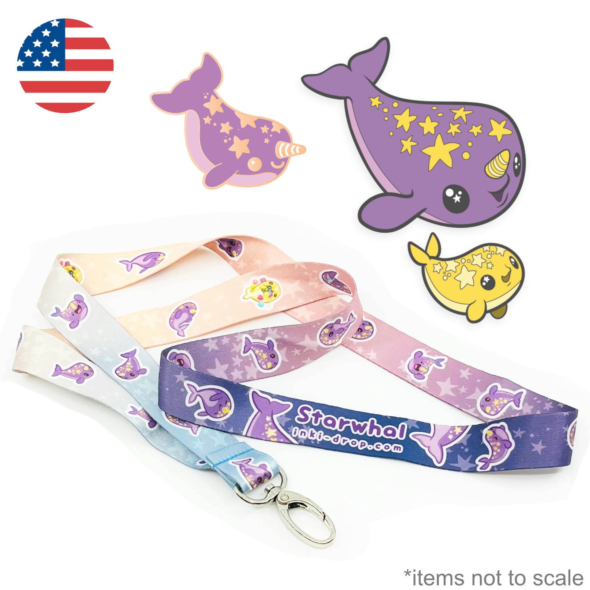 [US] Starwhal Pin & Lanyard Set