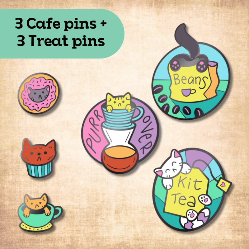 Combo for Three - Three pins + 3 mini pins