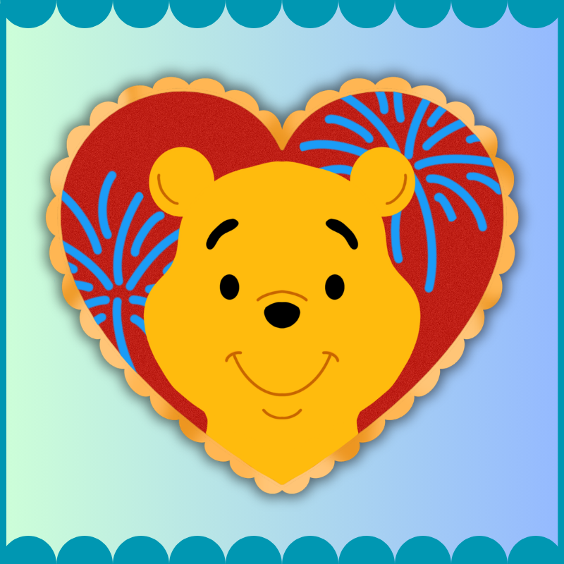 Winnie Face Heart Pin