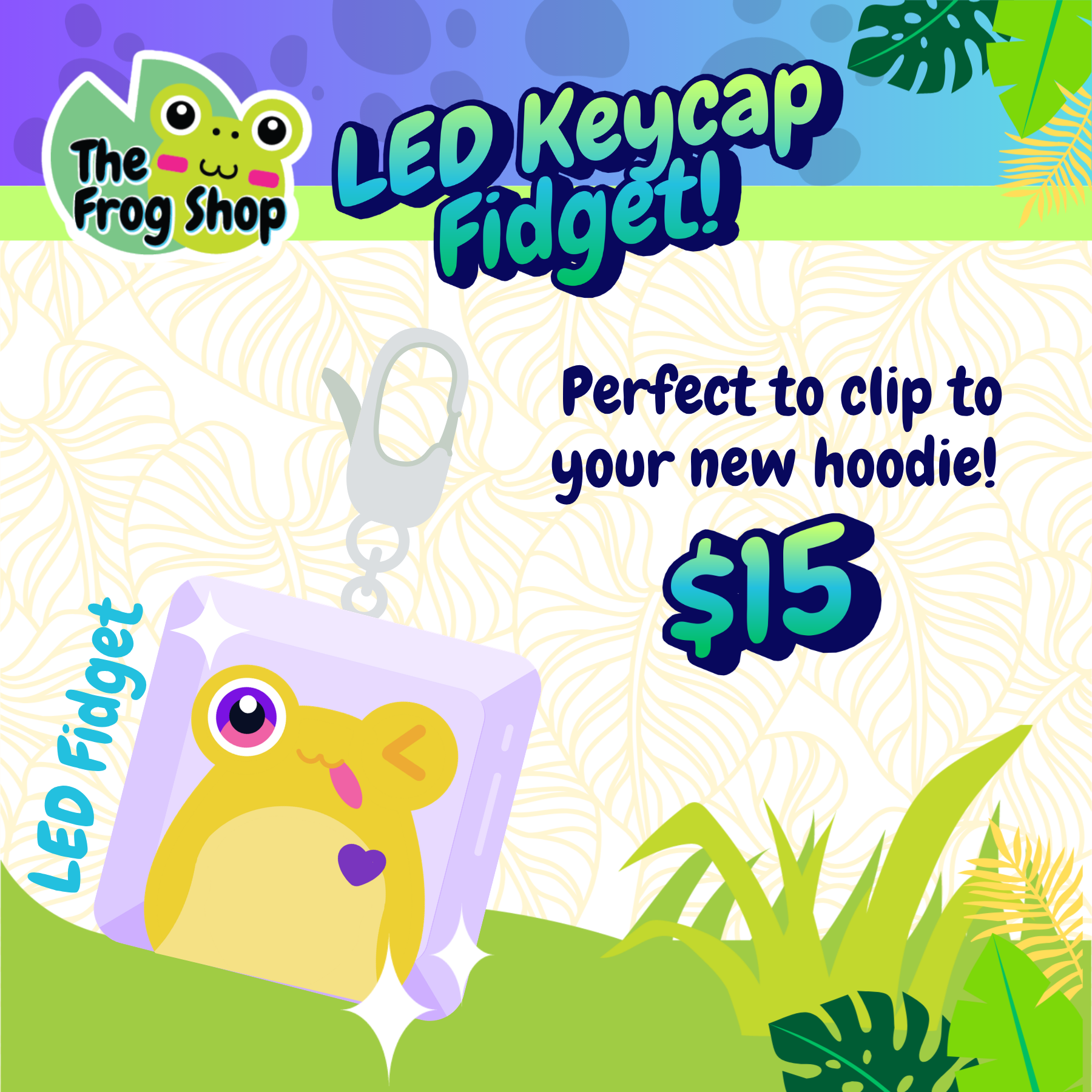 LED Frog Keycap Fidget