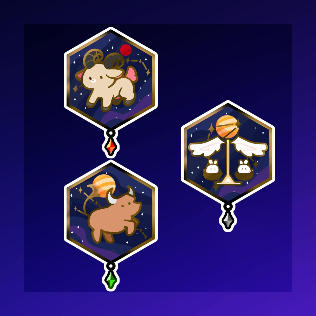3 Constellation Pins