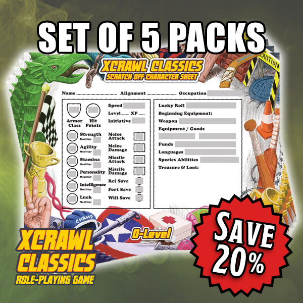 5 Packs of XCC Zero-Level Scratch-off Sheets