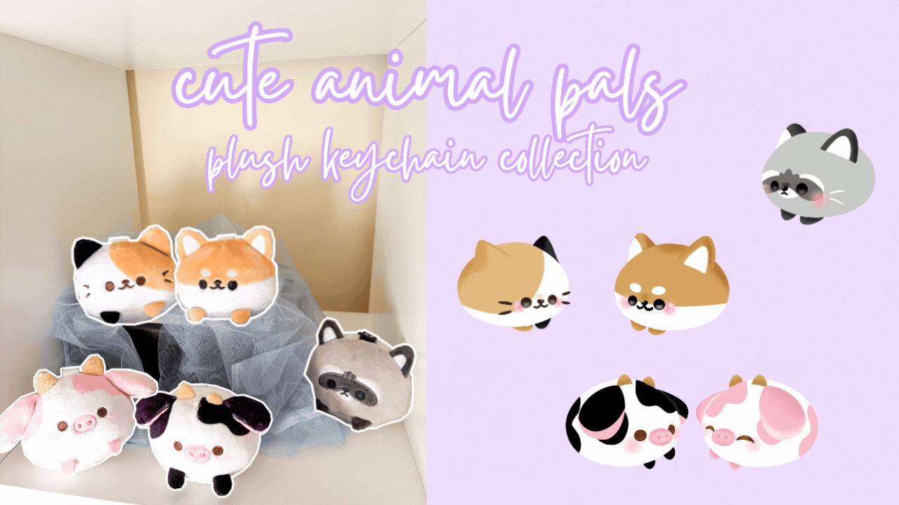 Cute Animal Pals - plush keychains