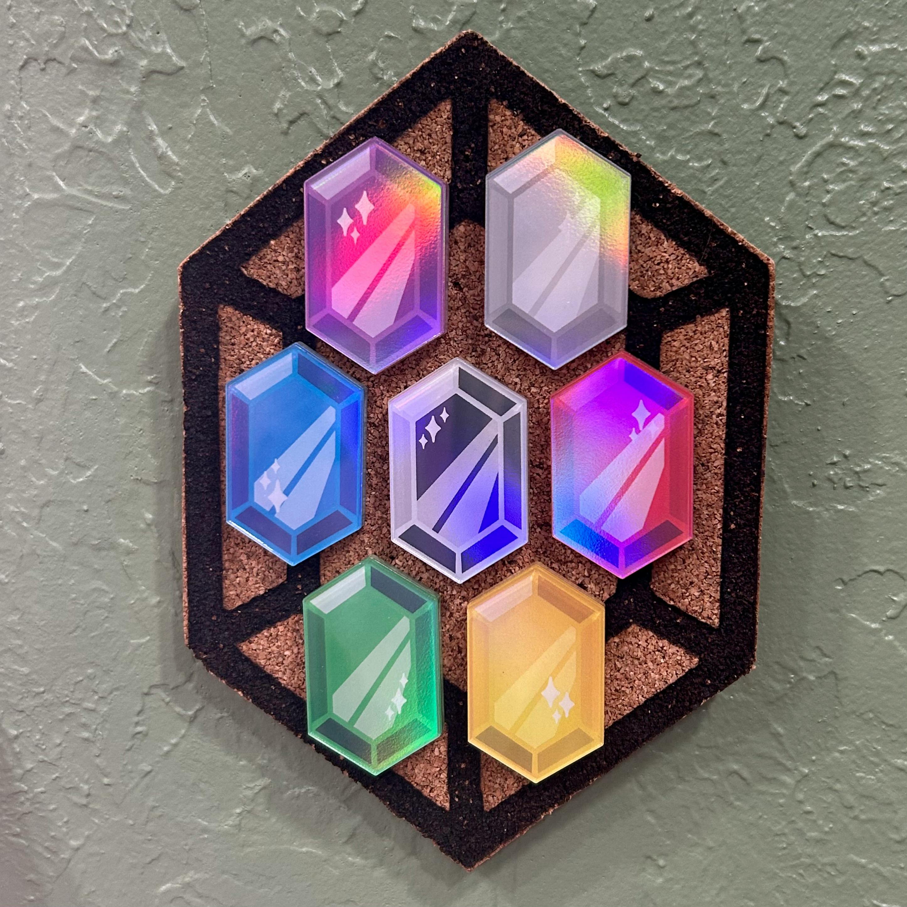 Pin Set: Acrylic Rupee