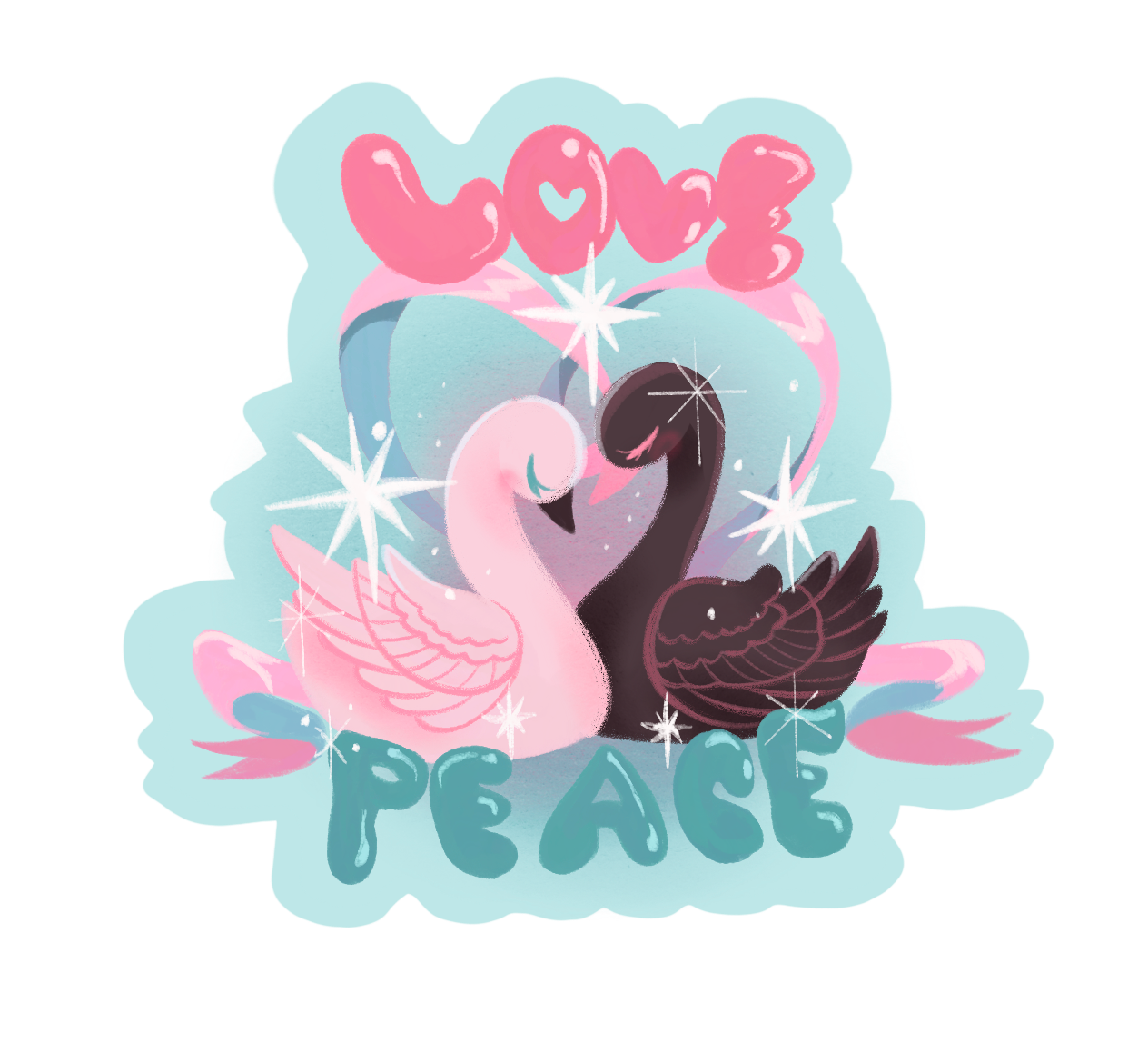 Love & Peace Sticker