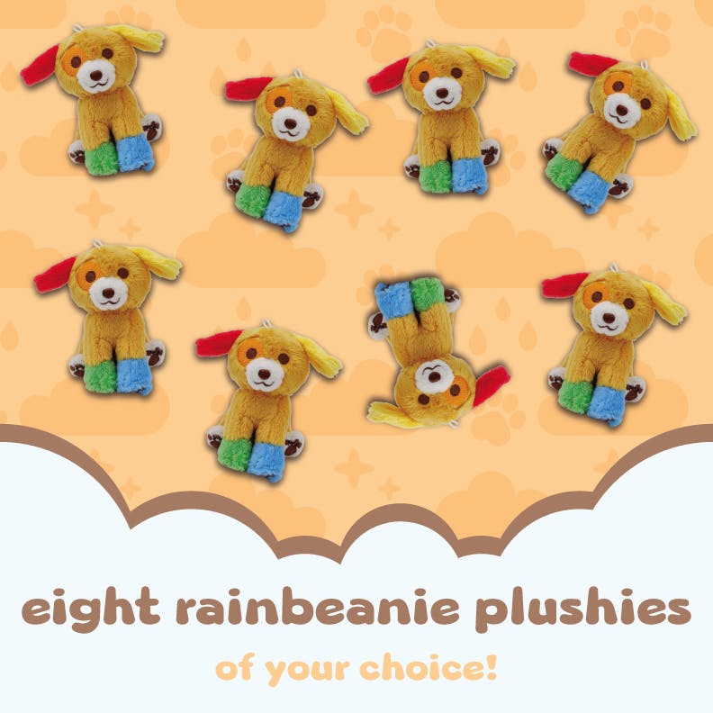 eight rainbeanie keychain plush