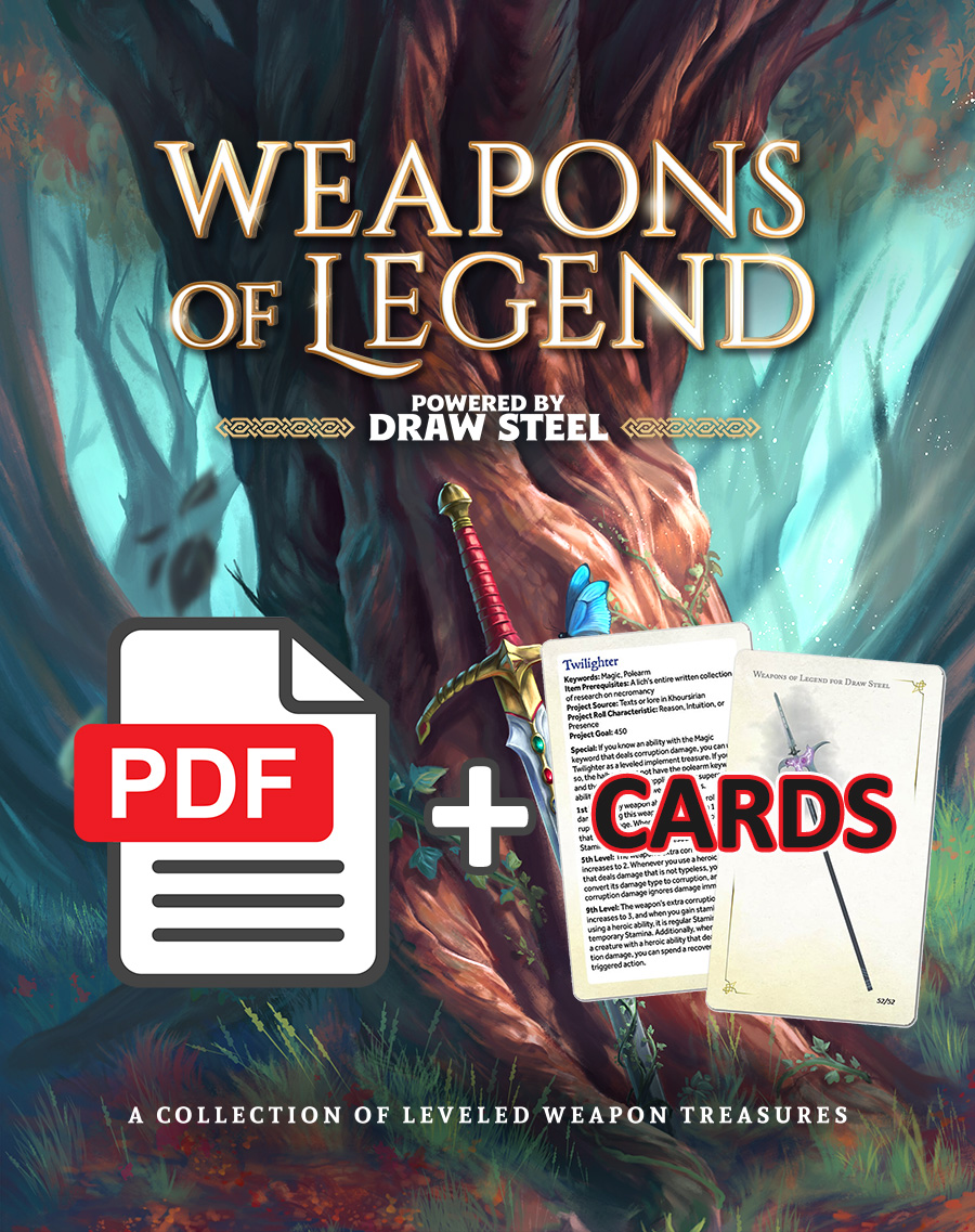 Weapon Card Deck Print Code - Weapons of Legend