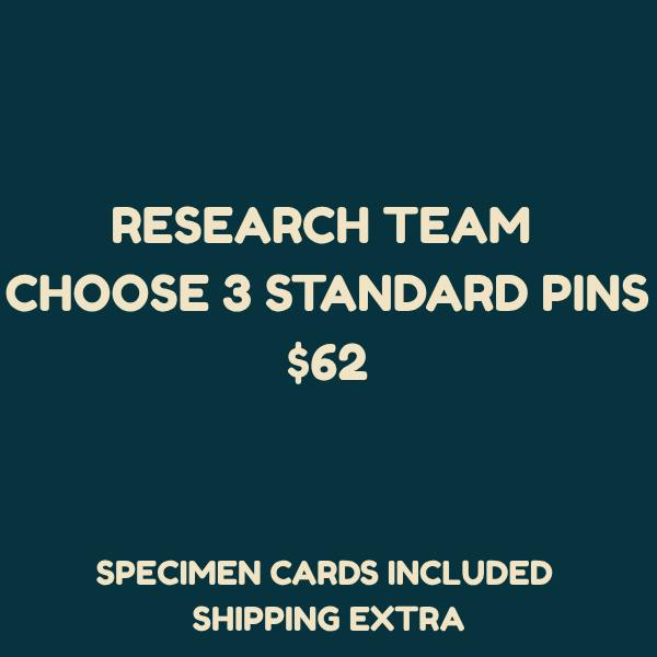 Research Team: 3 Pins for $62