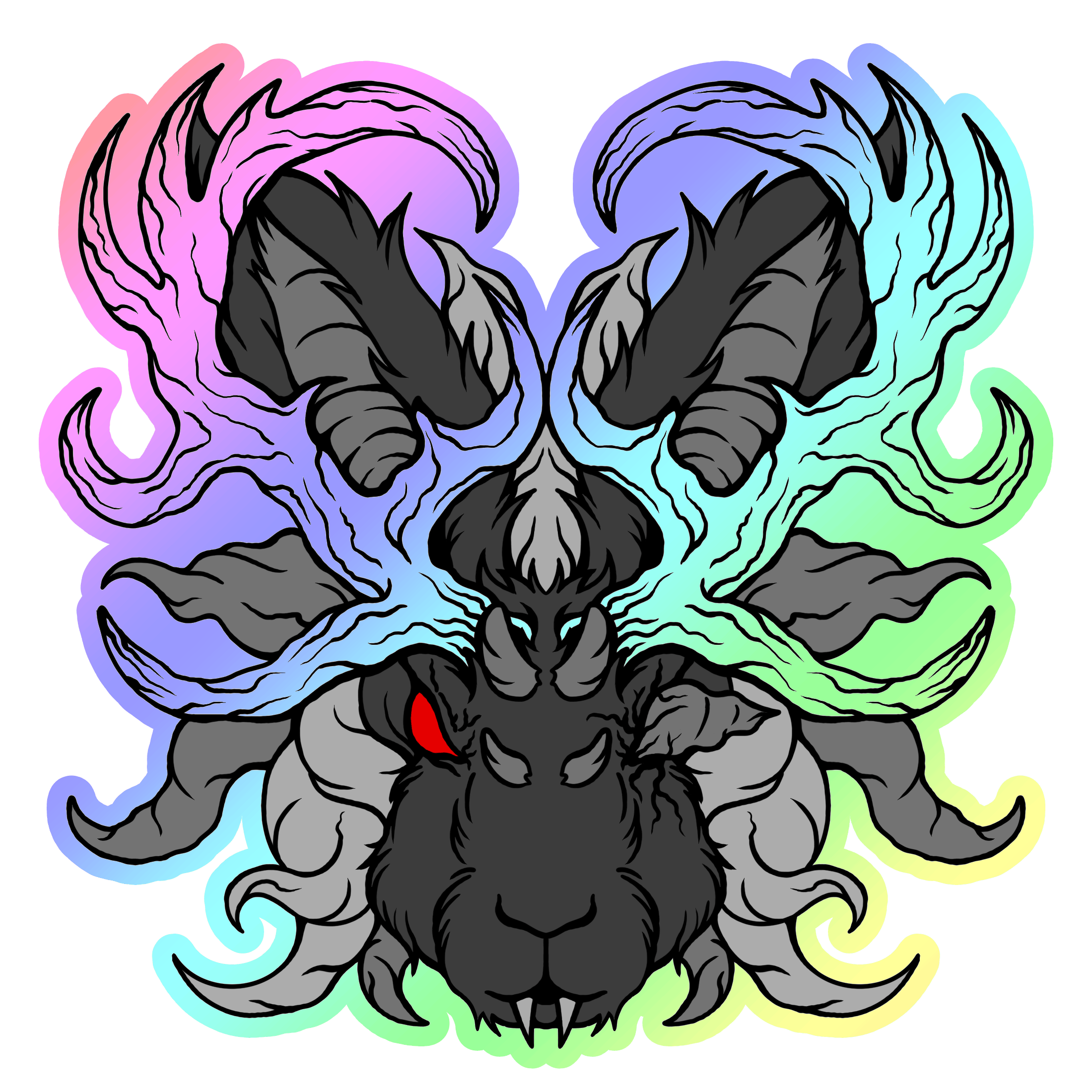 Jackalope Holographic Sticker