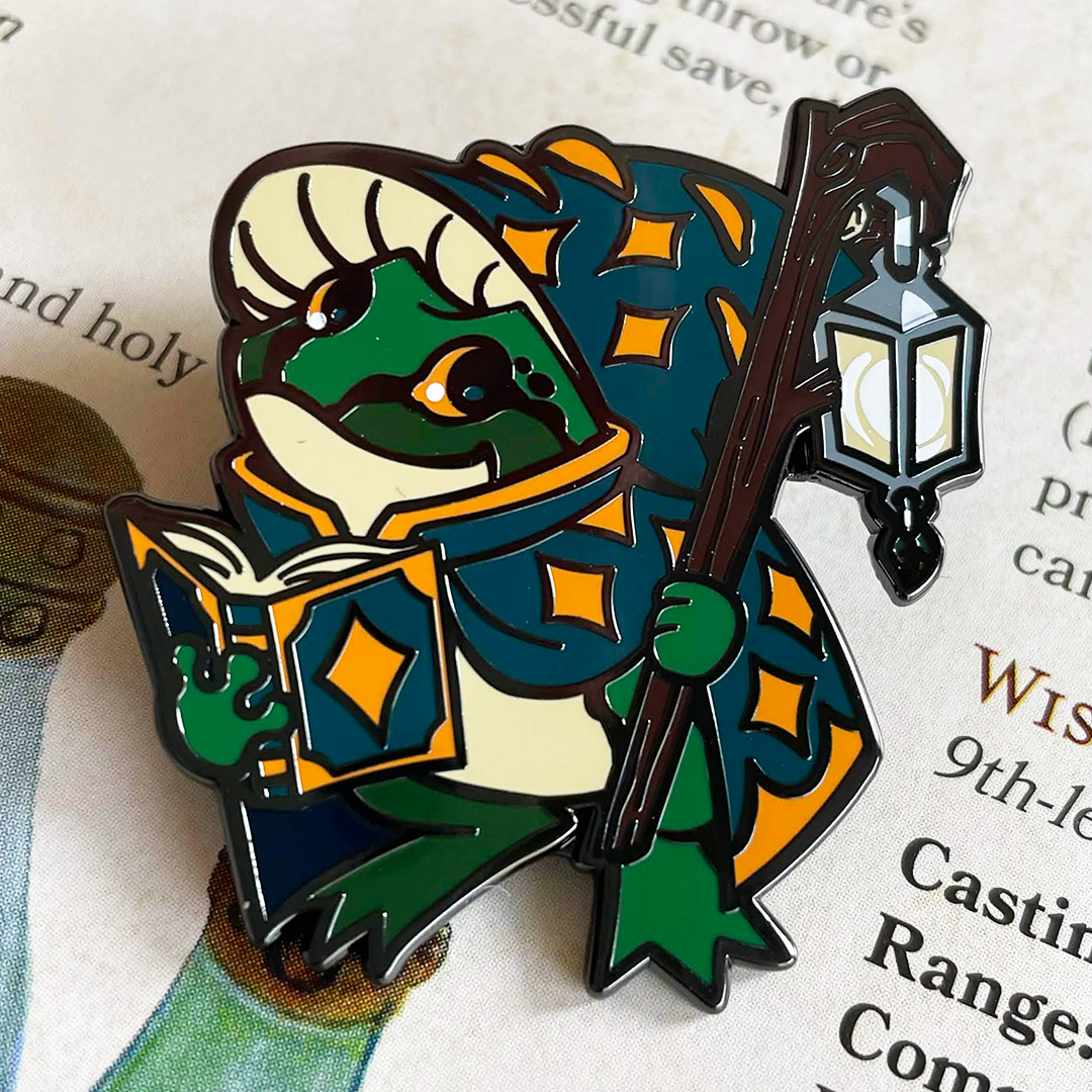 Frog Mage Enamel Pin