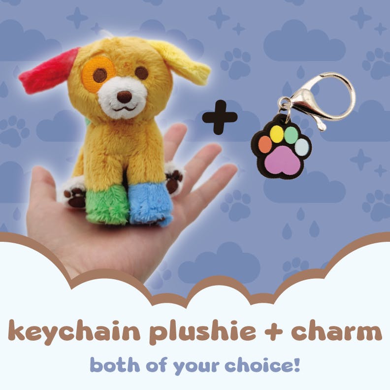 keychain plushie + vinyl charm combo