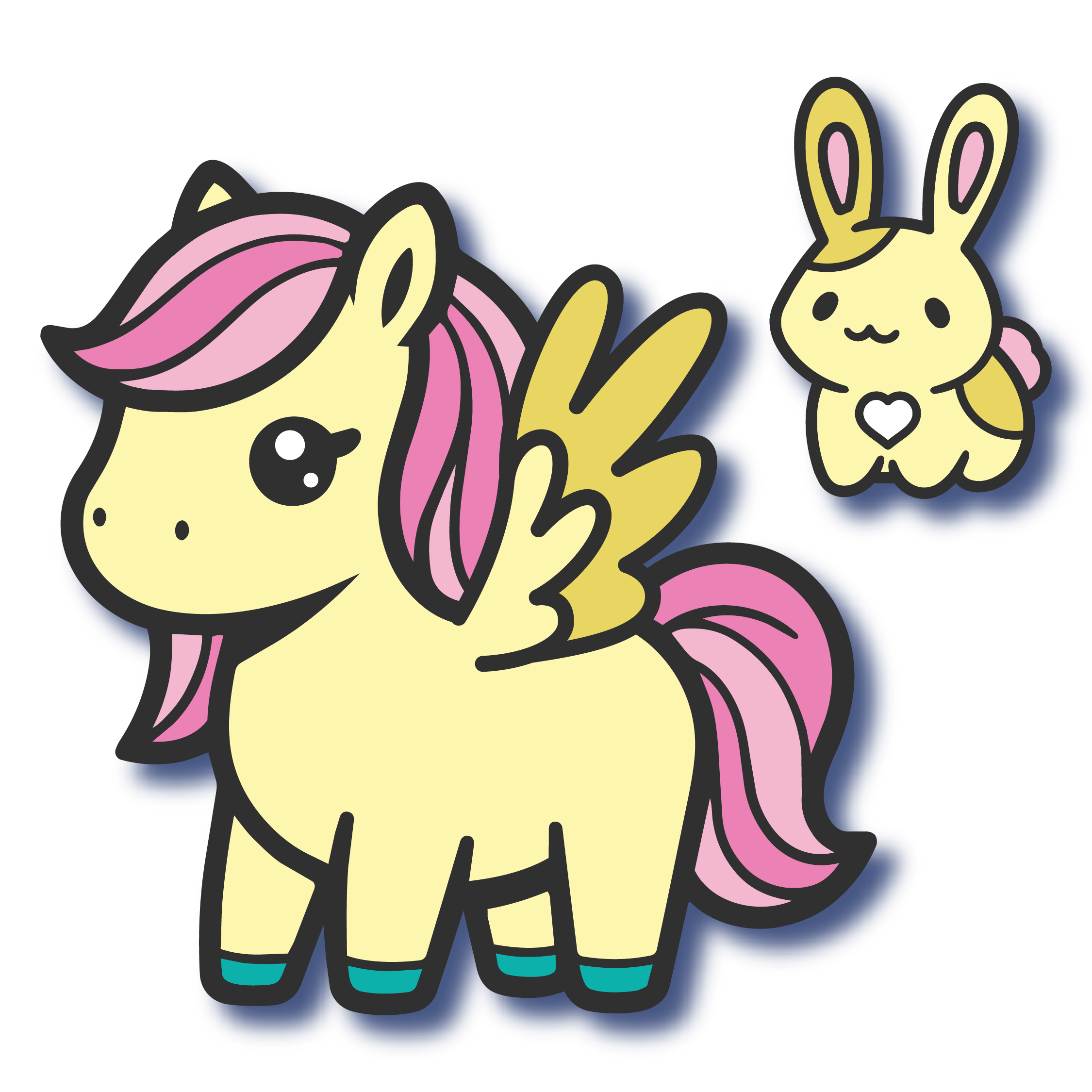 Quiet Carer & Mini Bunny Pin