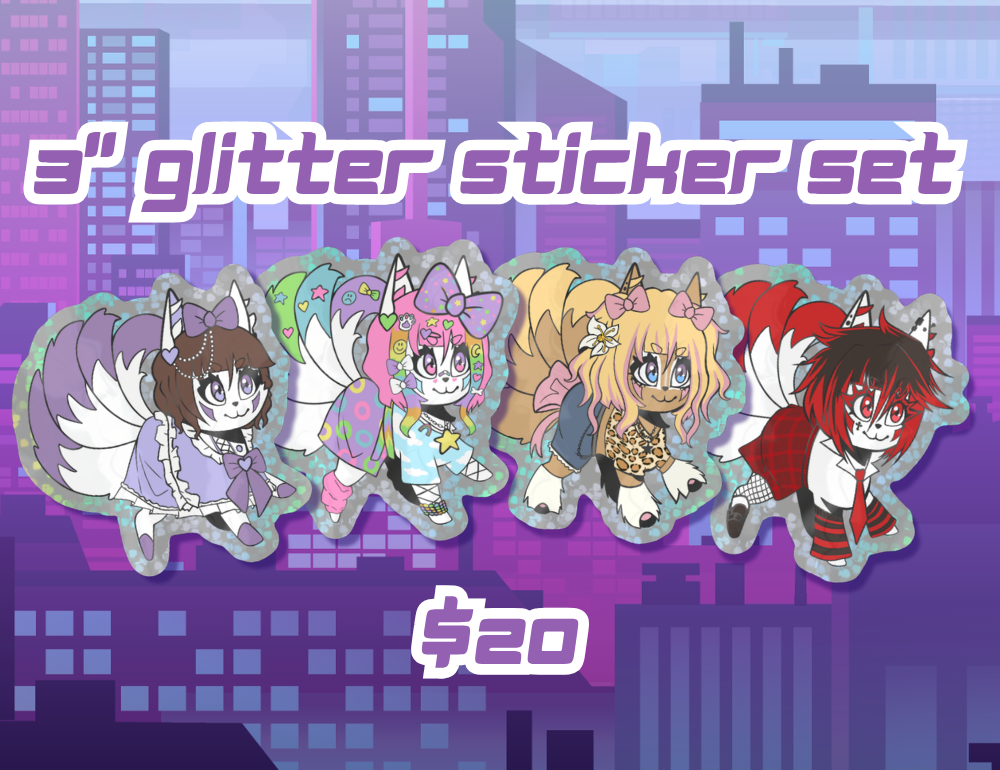 Glitter Sticker Set