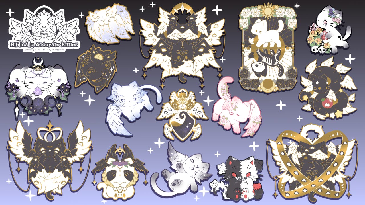 Biblically Accurate Kitties - Enamel Pins