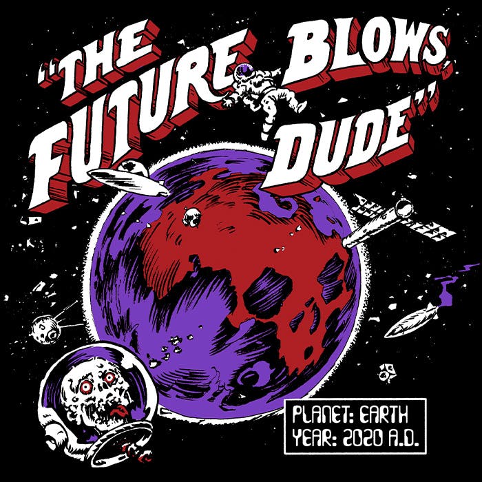 The Future Blows 3-color silkscreen tee size M