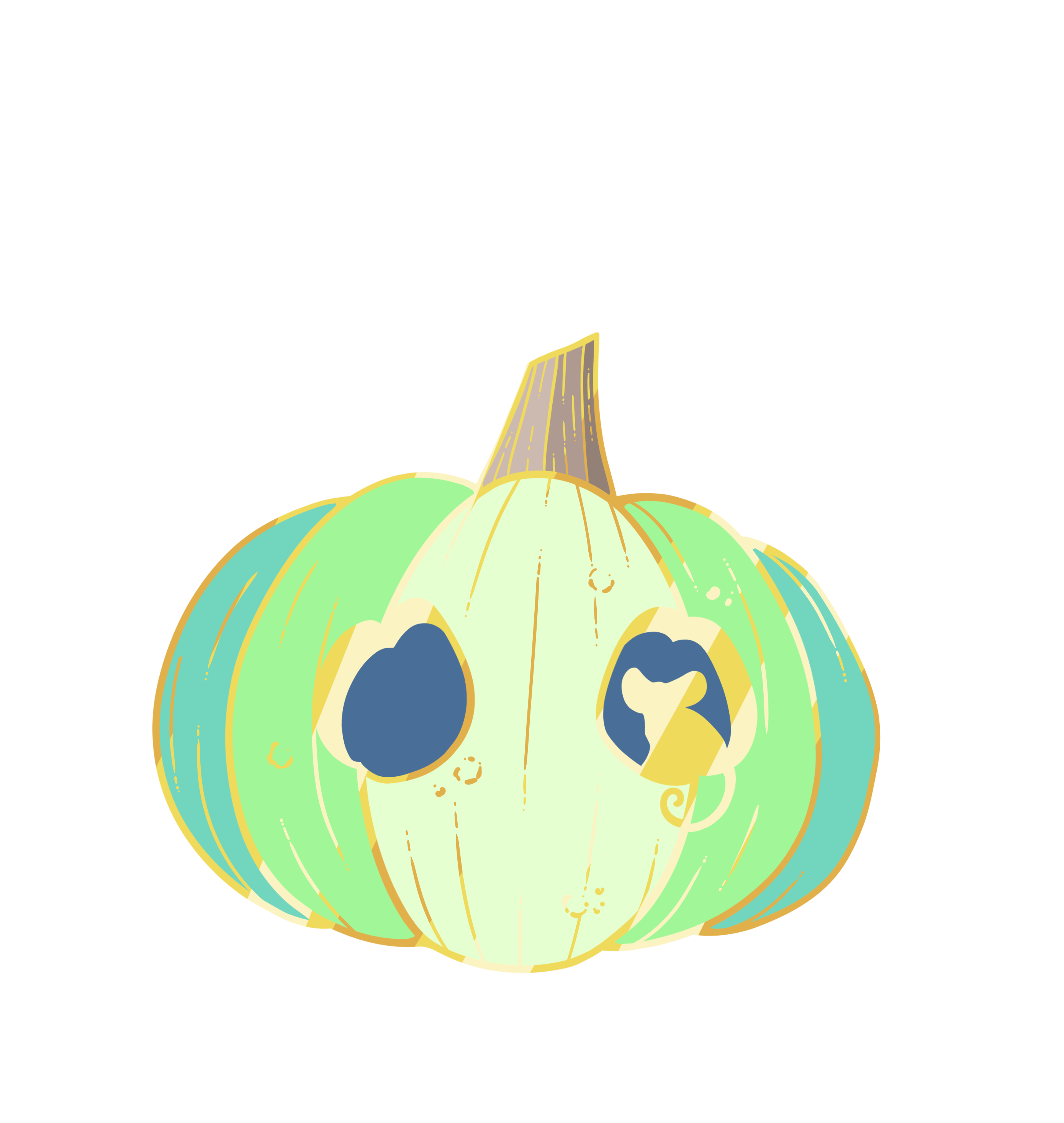 Green Mouse Pumpkin Mini Pin