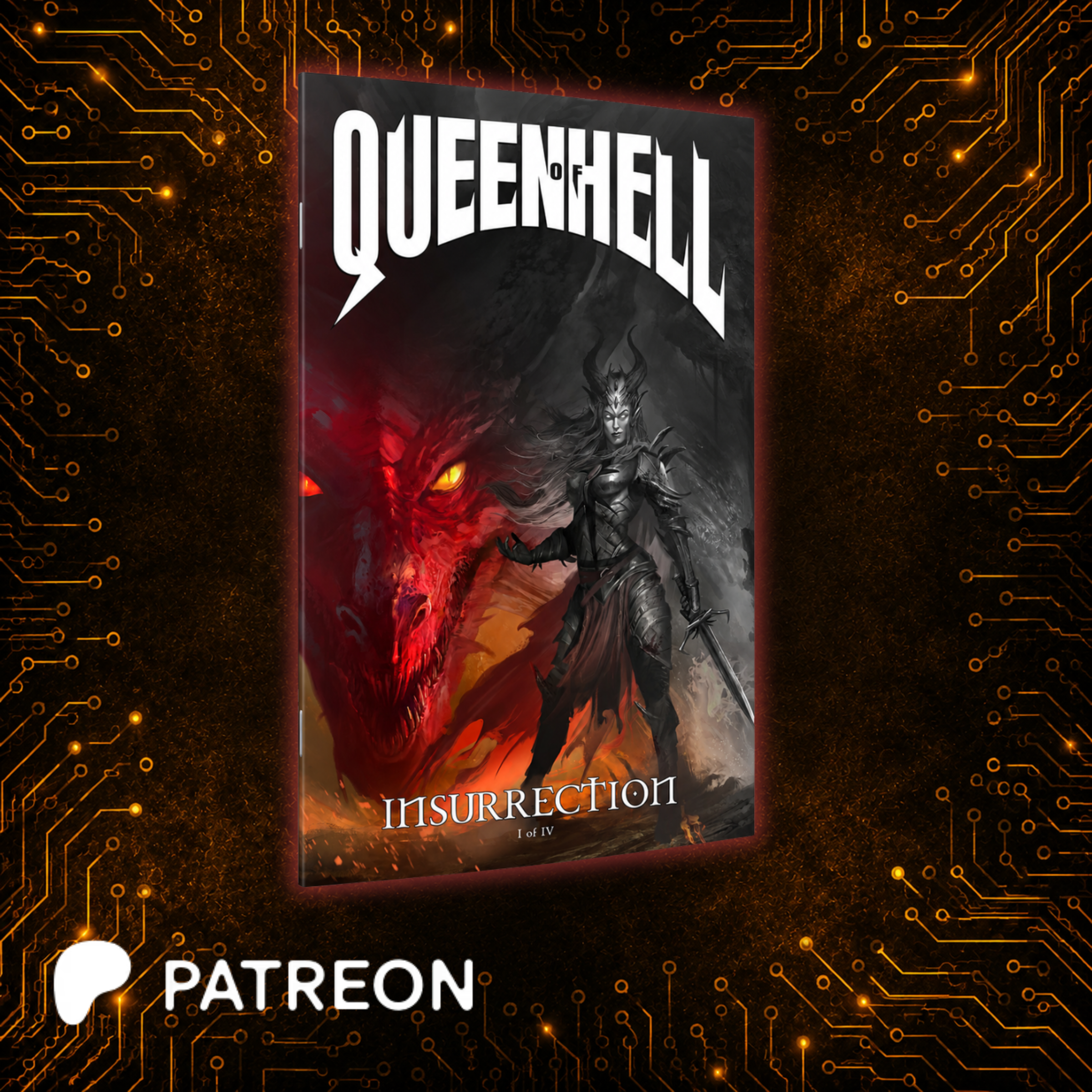 Queen of Hell: Insurrection #1 Black & White Unlettered Artist's Edition Comic