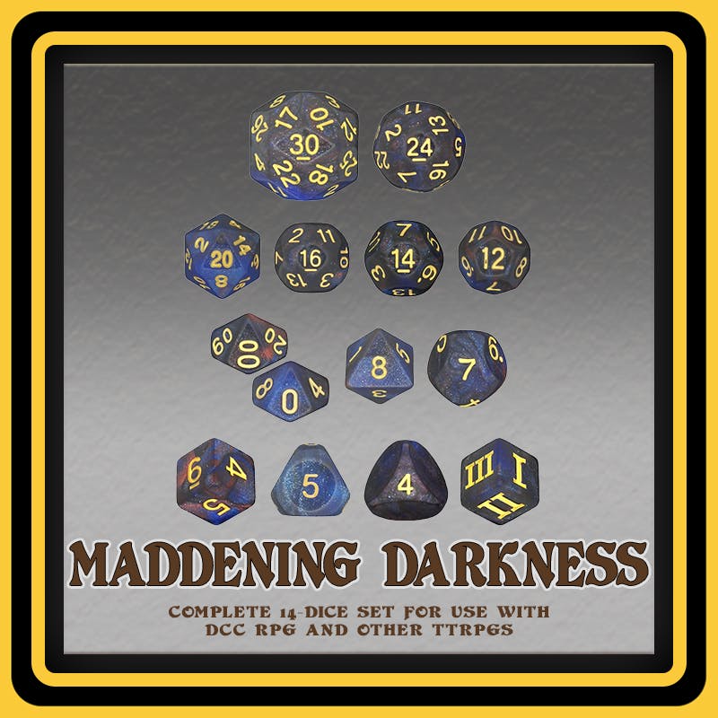 DCC Dice Set (14 Dice) - Maddening Darkness