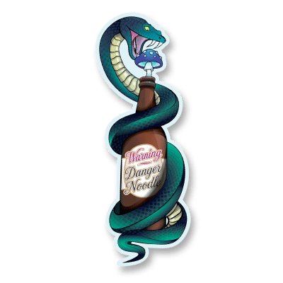 Warning Danger Noodle Bookmark