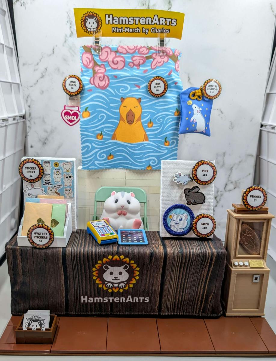 Photo of Charles' art booth