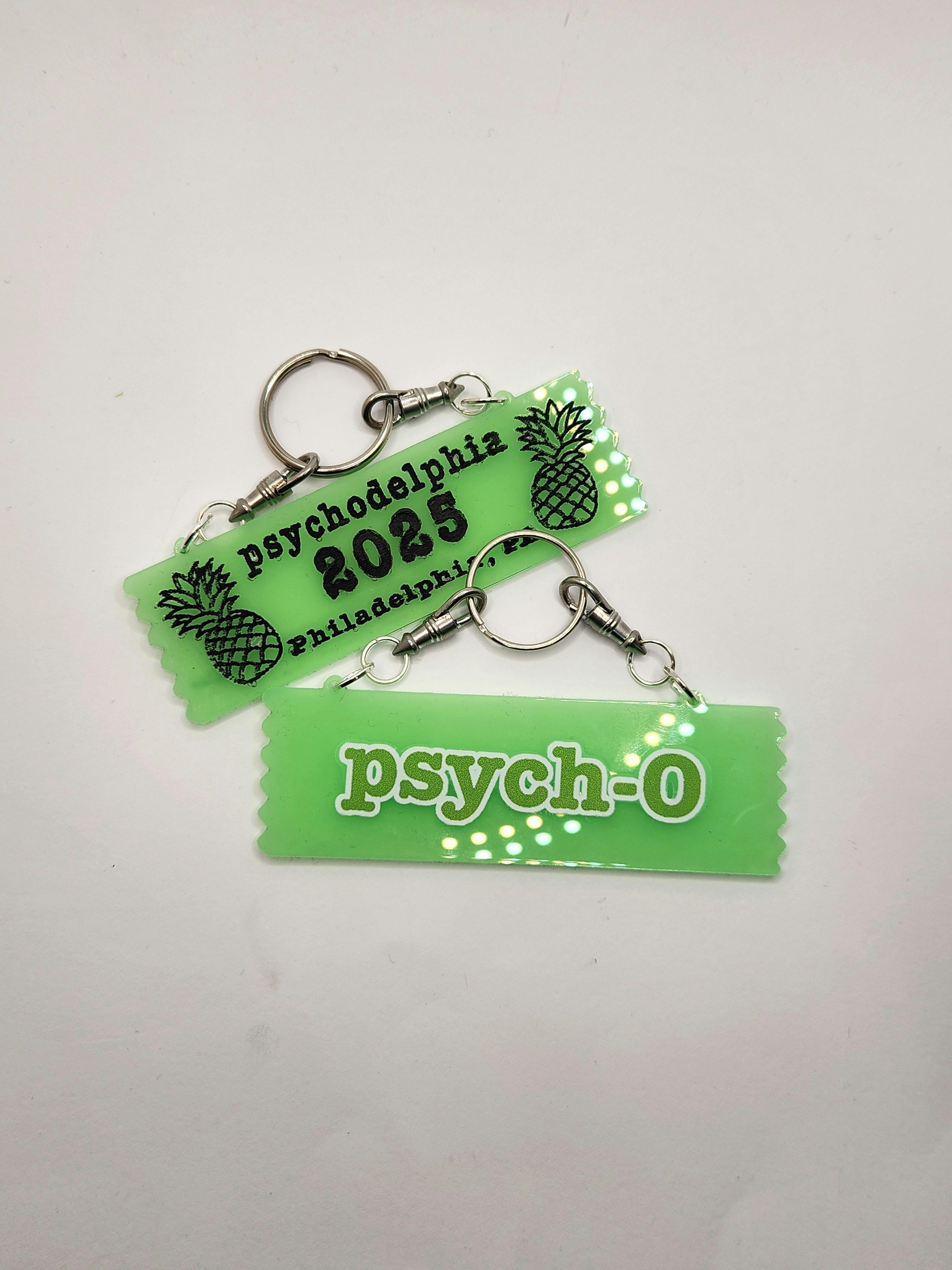 Badge Ribbon keeper 4" keychain