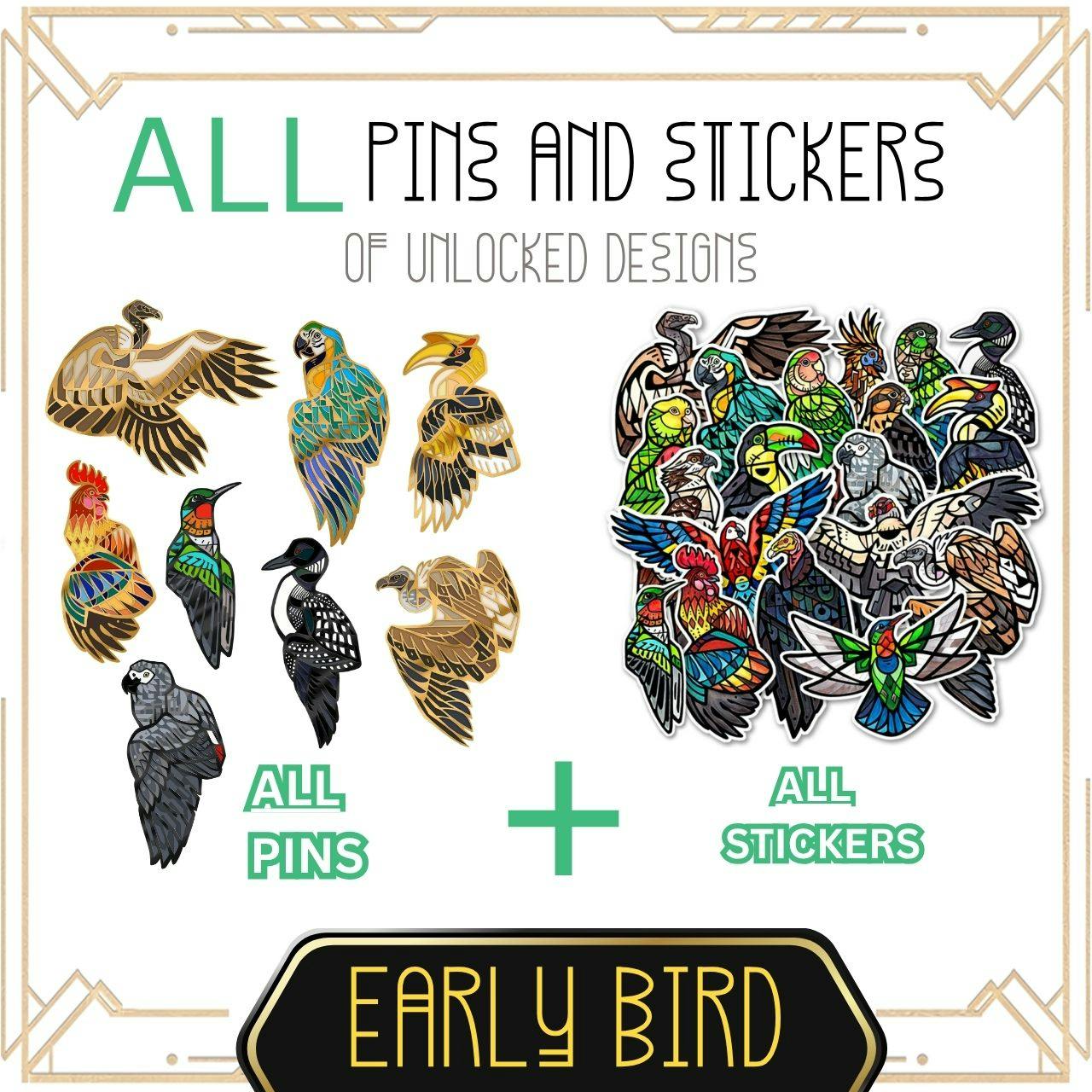 Earlybird ★ All Pins/Stickers ★