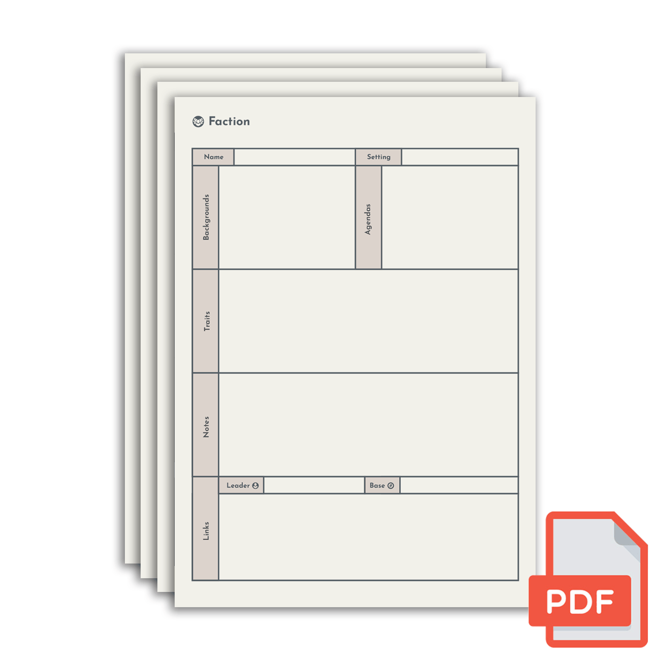 PDF Lore Master's Journal Pages