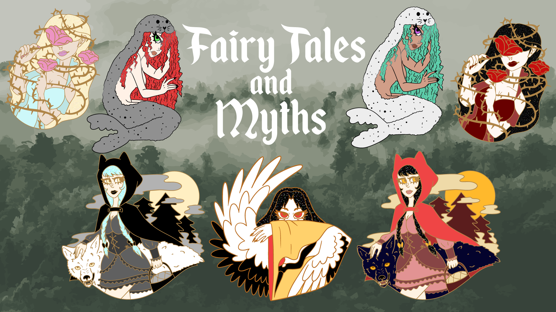 Fairy Tales Enamel Pins