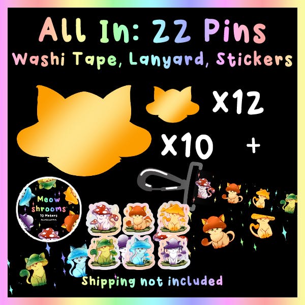 All in: 22 pins + Merch