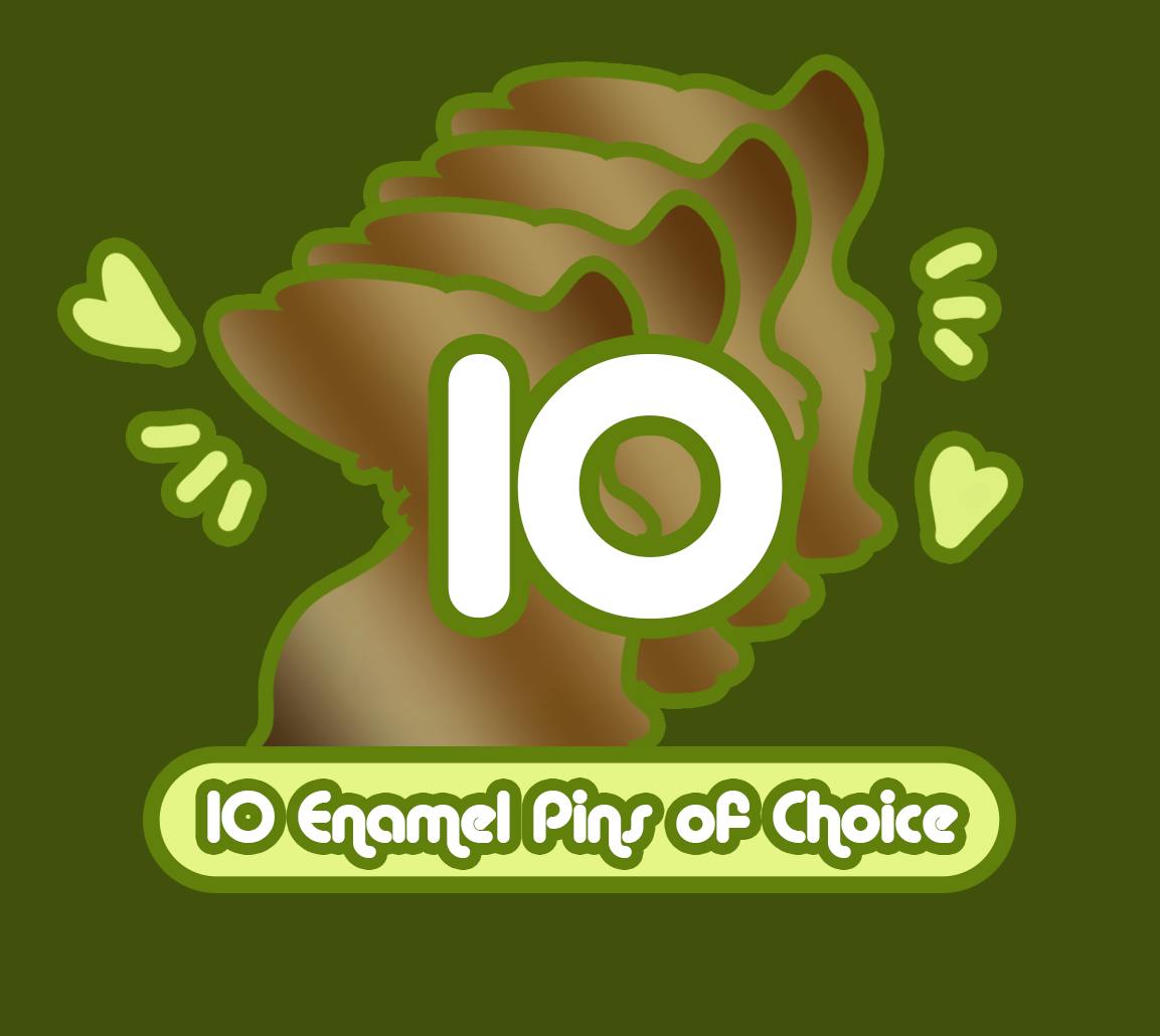 Ten (10) Enamel Pins