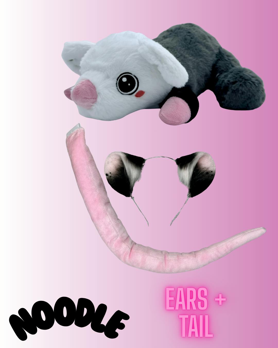 Noodle Plush + Matching Ears + Tail